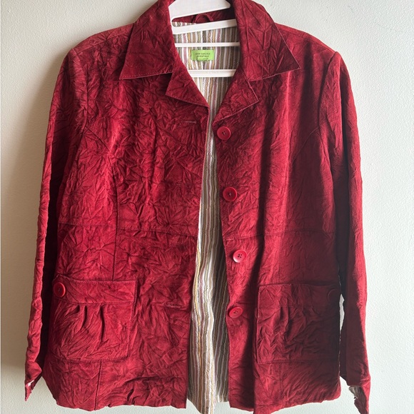 Carlisle - Red Women's Leather Jacket - Picture 1 of 5